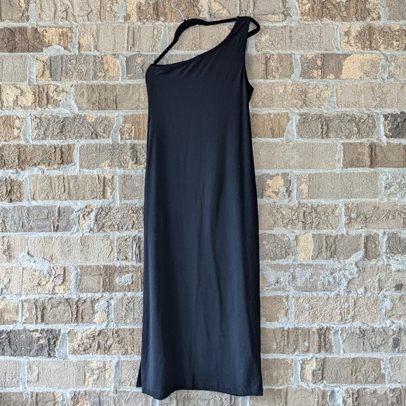 Seafolly One Shoulder Jersey Dress in Black Size 8 - Picture 4 of 7